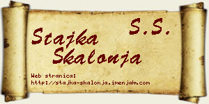 Stajka Škalonja vizit kartica